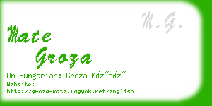 mate groza business card